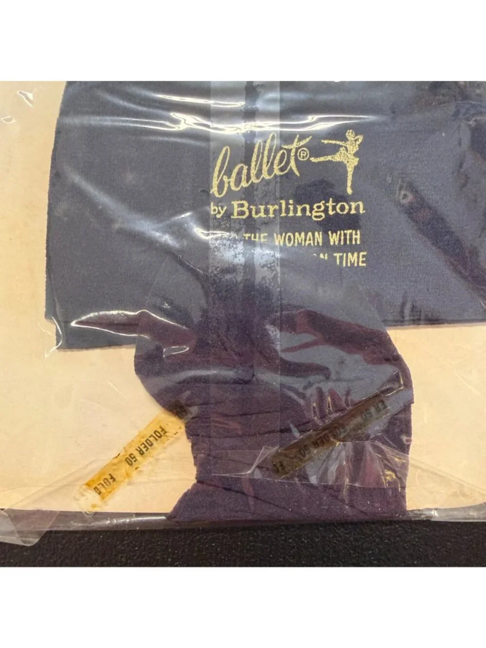 VTG Ballet Cantrece II One Size Pantyhose Dress Blue NOS Burlington Hosiery USA